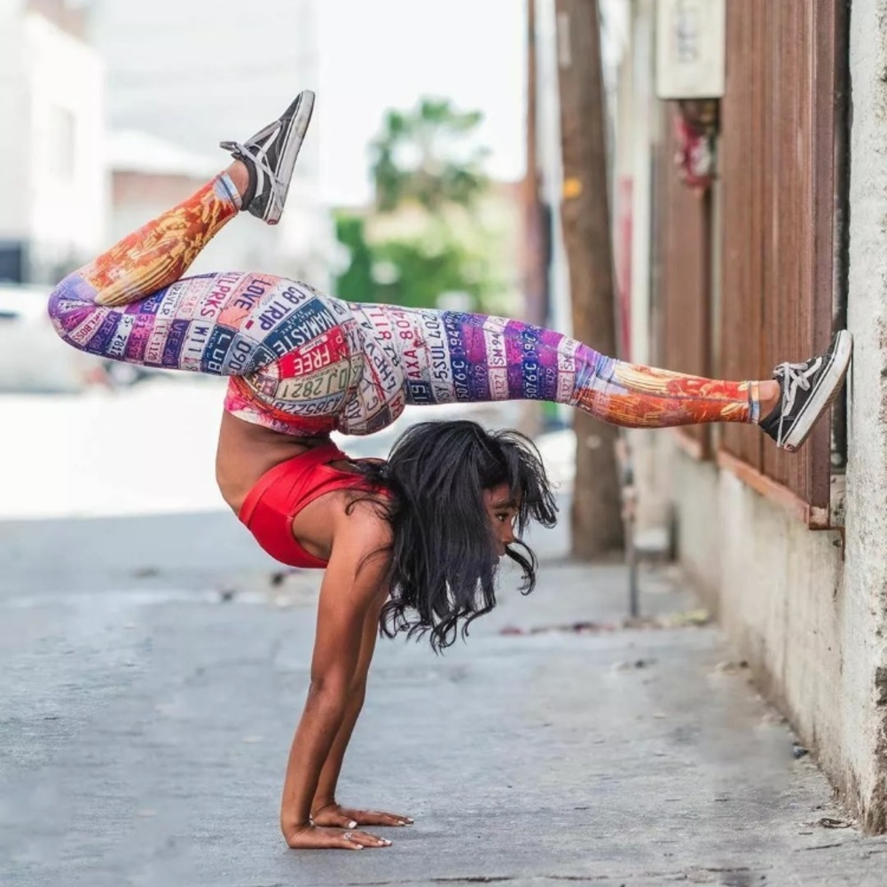 Niyama Sol X Free People Active Roadtrip Route 66 barefoot leggings XS
